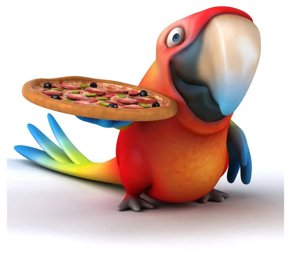 Fun cartoon parrot — Stock Photo, Image