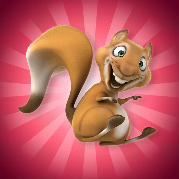 Esquilo de desenhos animados divertido — Fotografia de Stock