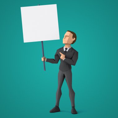 Düşük Poli işadamı