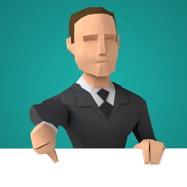 Biznesmen Low poly — Zdjęcie stockowe