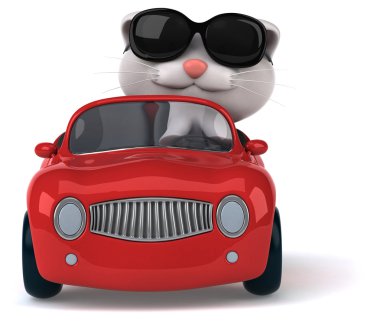 eğlenceli bir karikatür kedi