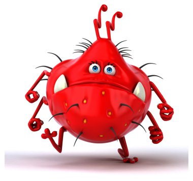 Eğlenceli çizgi film mikrop