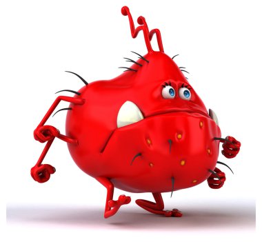 Eğlenceli çizgi film mikrop