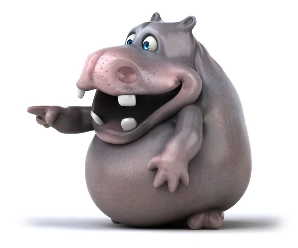 Engraçado desenho animado hipopótamo — Fotografia de Stock