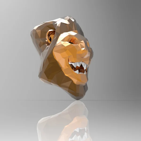 Polygonal Lion illustration — Stock Photo, Image