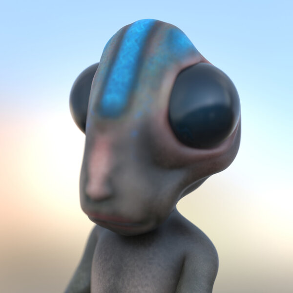 Funny cartoon Alien