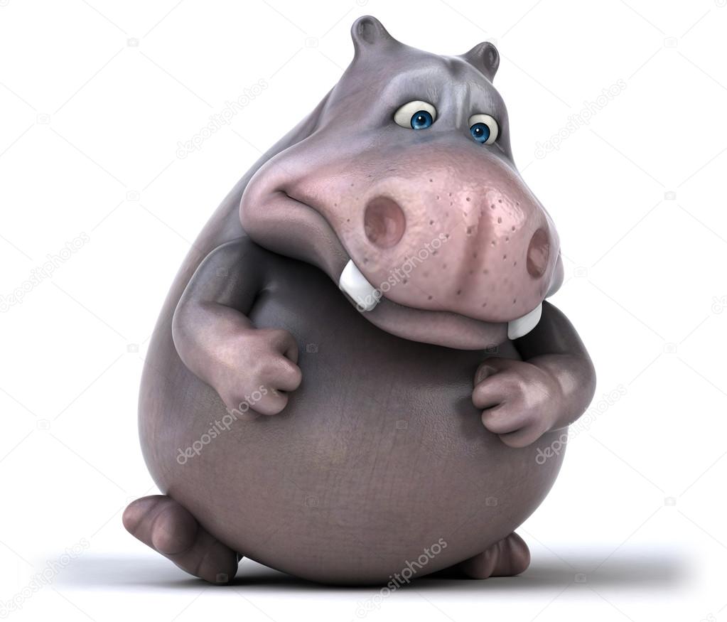 Funny cartoon hippo Stock Photo by ©julos 102640542
