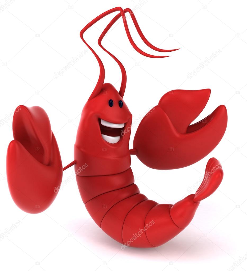 Fun cartoon lobster