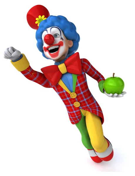 Divertente clown cartone animato — Foto Stock