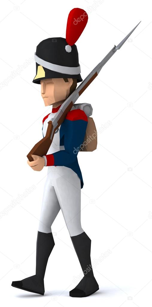 polygonal Napoleonic grenadier