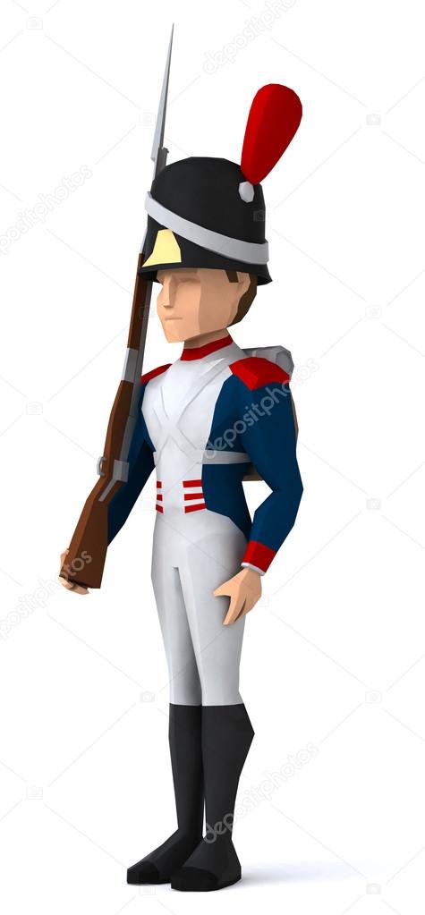 polygonal Napoleonic grenadier