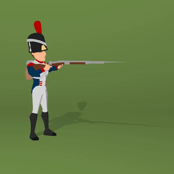 Soldat napoléonien polygonal — Photo