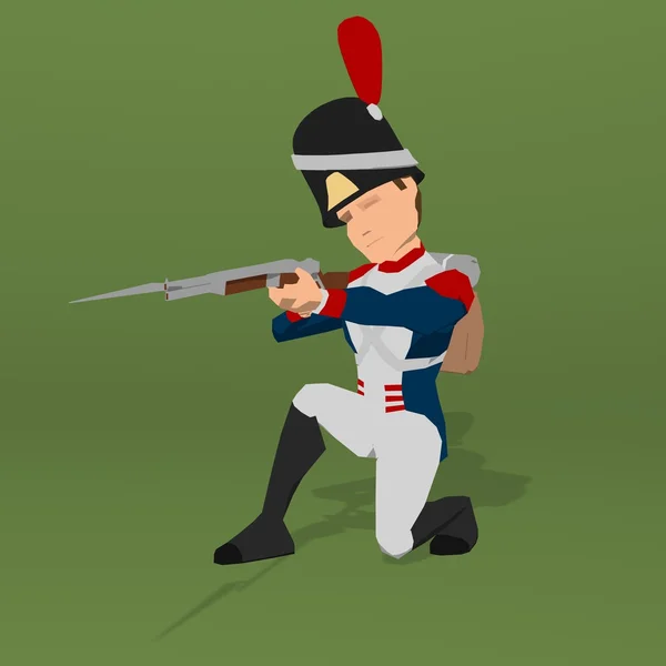 Polygonaler napoleonischer Soldat — Stockfoto