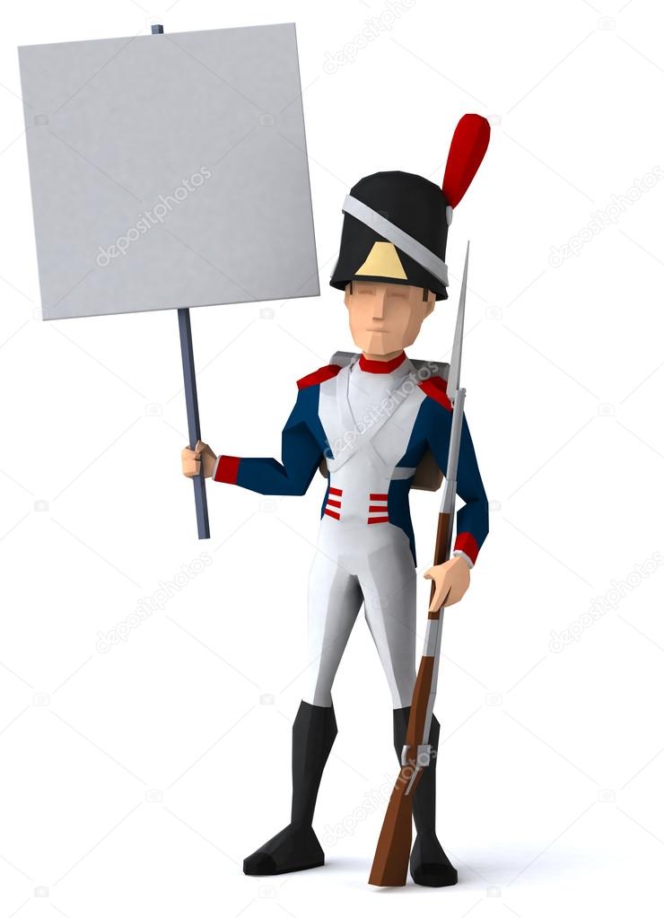 polygonal  Napoleonic grenadier