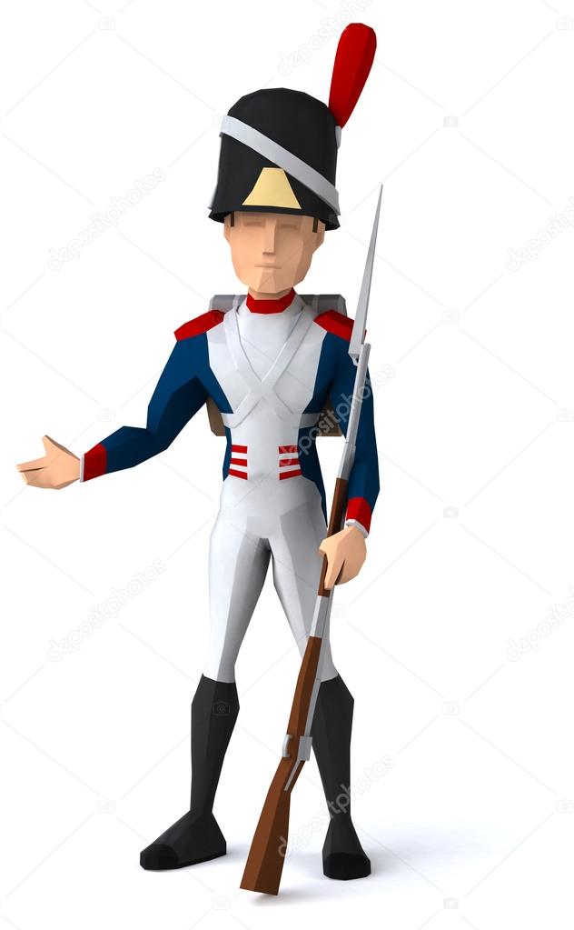 polygonal  Napoleonic grenadier