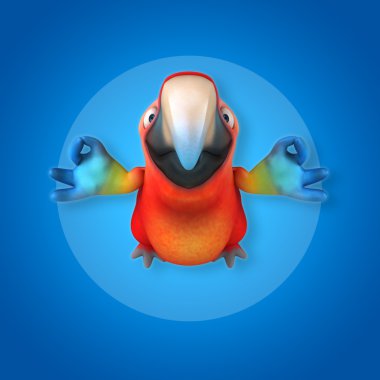 komik karikatür papağan