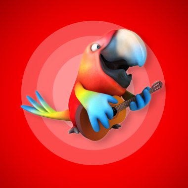 komik karikatür papağan