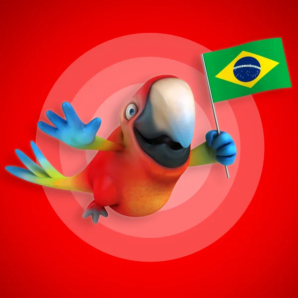 Funny cartoon Parrot — Stock Photo, Image