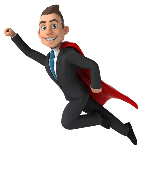 Cartoon Super businessman — Stock Photo, Image