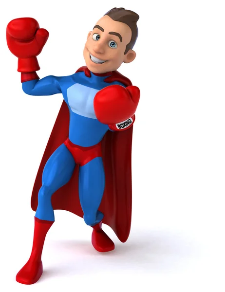 Fun cartoon superhero — Stock Photo, Image