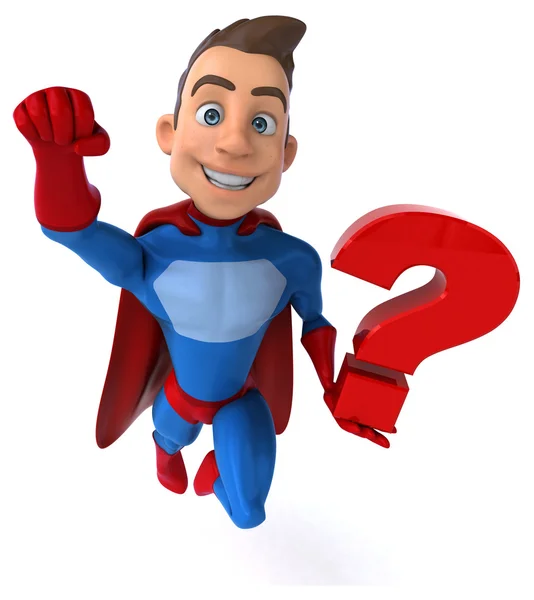 Fun cartoon superhero — Stock Photo, Image