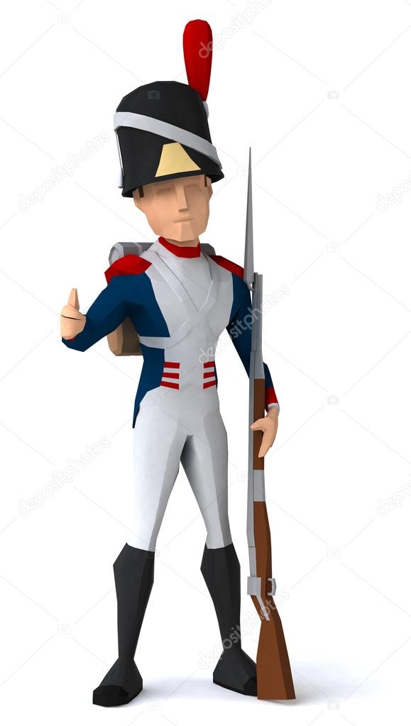 polygonal  Napoleonic grenadier