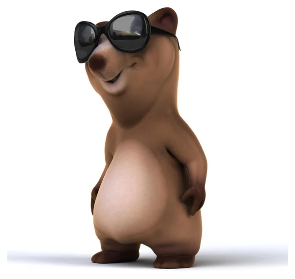 Zábavné kreslené medvěd — Stock fotografie