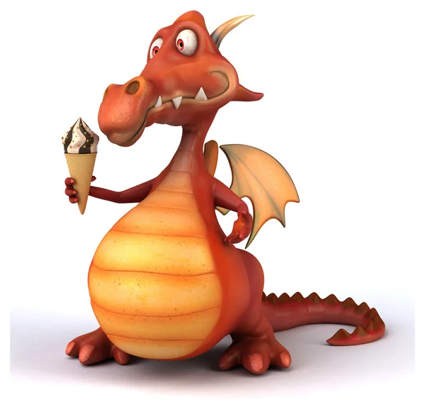 Divertido dragón de dibujos animados — Foto de Stock