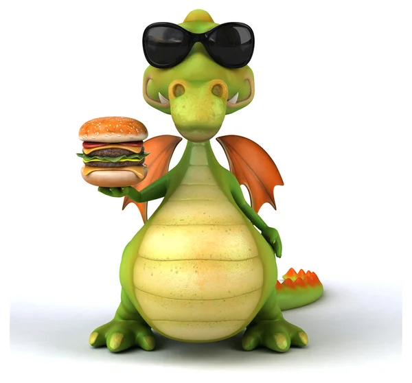 Fun cartoon dragon — Stock Photo, Image