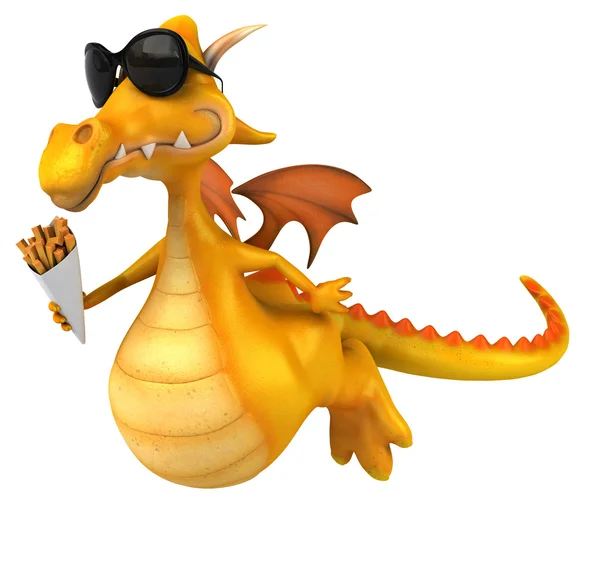 Leuke cartoon dragon — Stockfoto