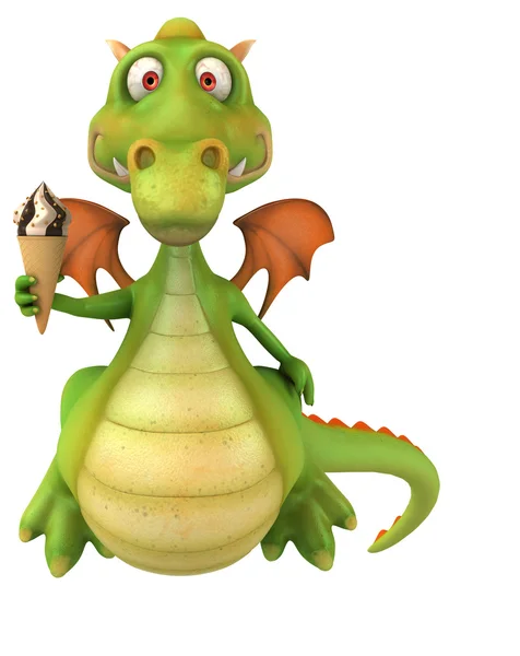 Roliga tecknade dragon — Stockfoto