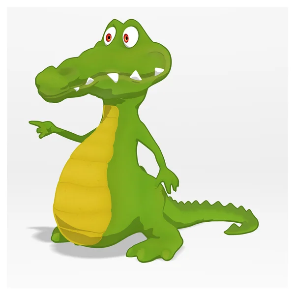 Fun cartoon crocodile — Stock Photo, Image