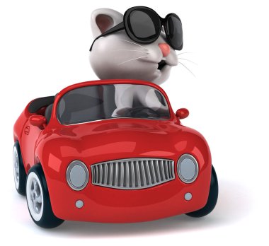 eğlenceli bir karikatür kedi