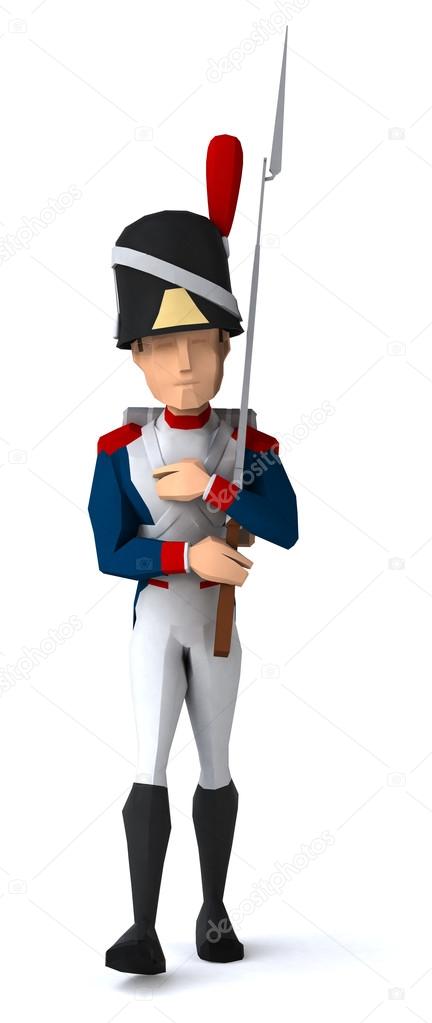 polygonal  Napoleonic grenadier