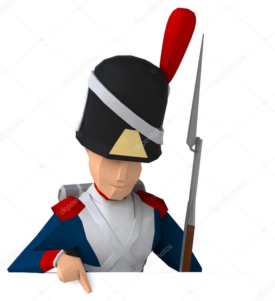 polygonal  Napoleonic grenadier