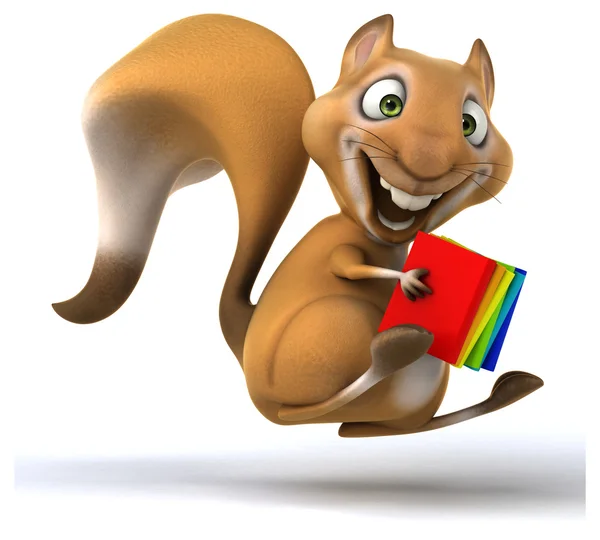 Esquilo de desenhos animados divertido — Fotografia de Stock