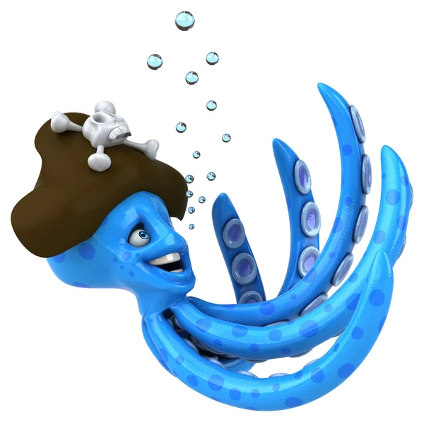 Весёлый мультяшный осьминог — стоковое фото