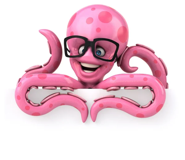 Divertido pulpo de dibujos animados —  Fotos de Stock