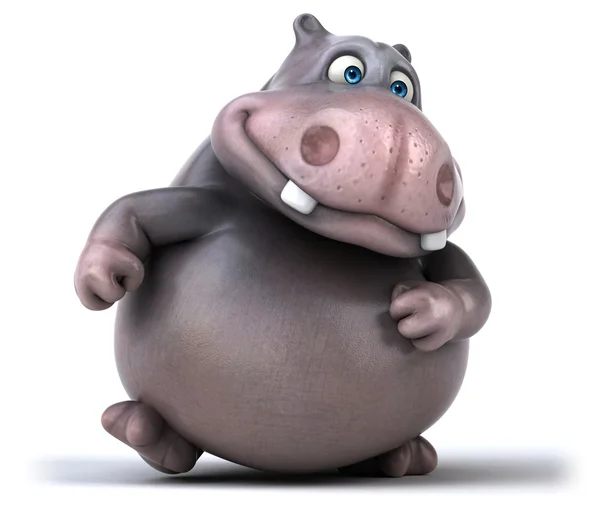 Fun cartoon hippo — Stock Photo, Image