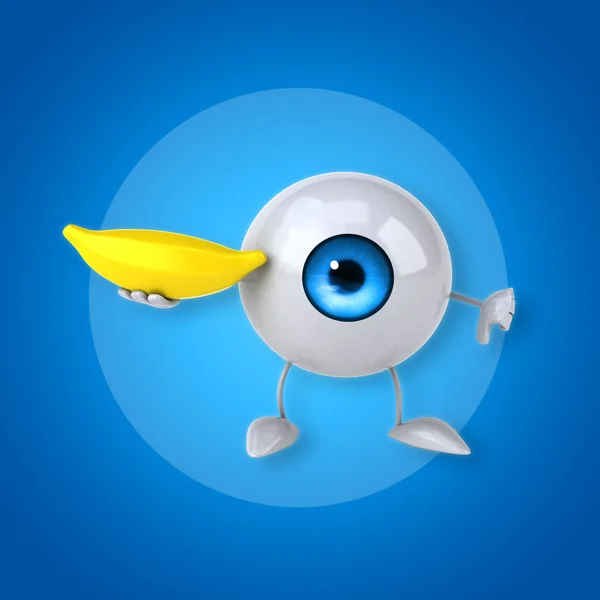 Oko s banánem — Stock fotografie