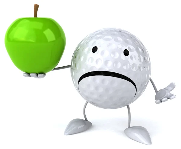Lustiger Cartoon-Golfball — Stockfoto