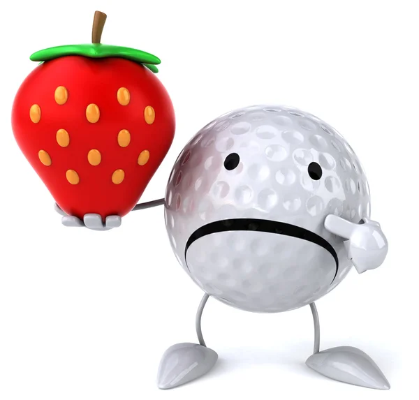 Funny cartoon Golf ball — Stock Photo, Image