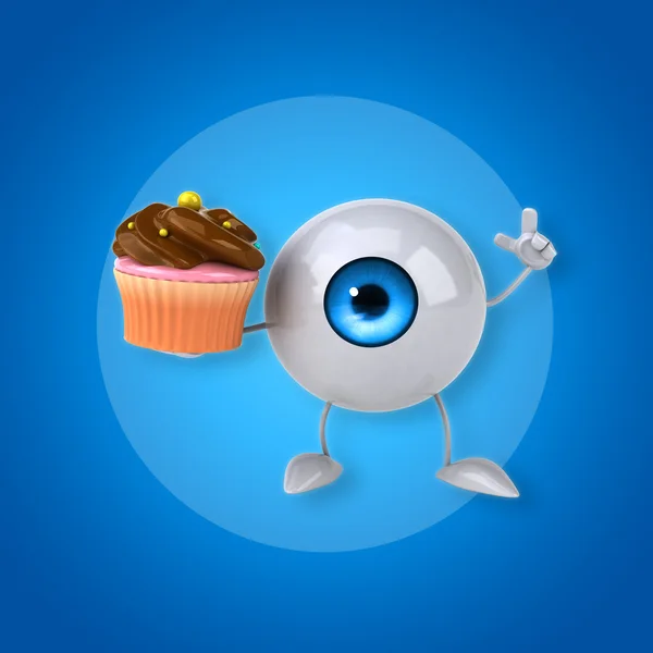 Eye with cupcake — Stock Photo, Image