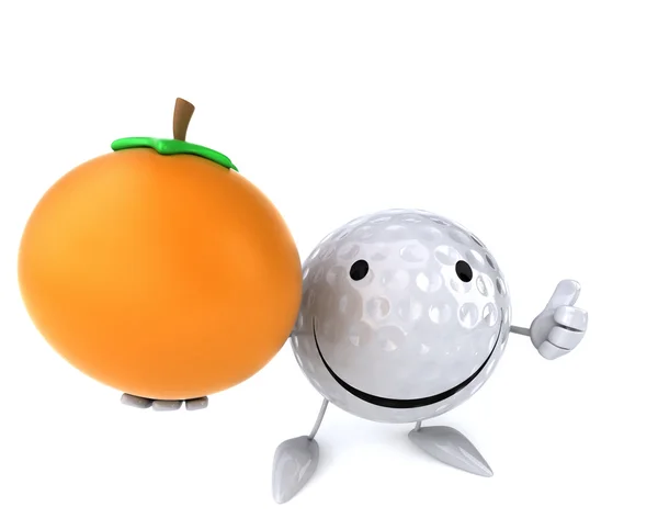 Divertida bola de golf de dibujos animados —  Fotos de Stock