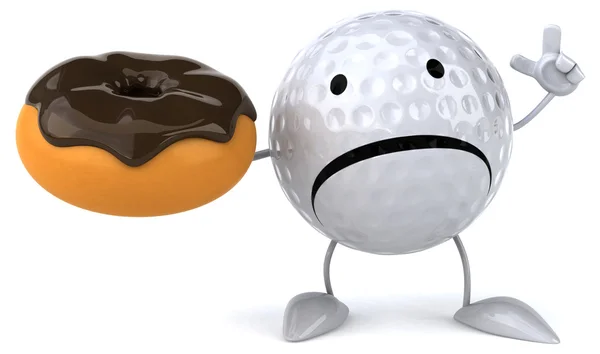 Lustiger Cartoon-Golfball — Stockfoto