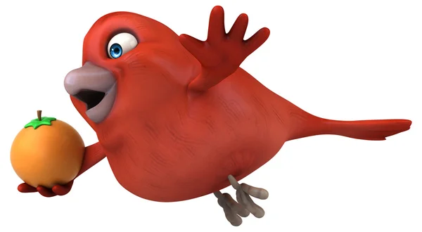 Γελοιογραφία κόκκινο πουλί — Φωτογραφία Αρχείου