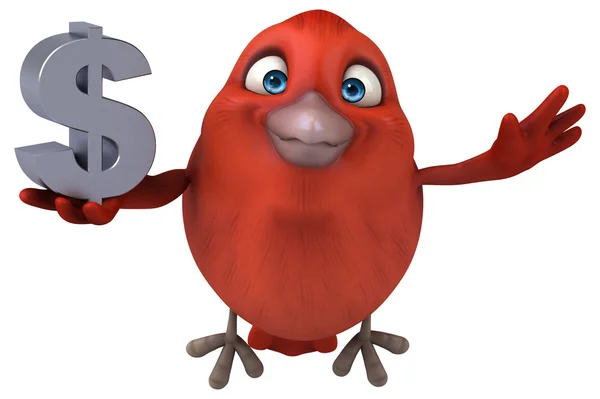 Komiksową czerwony ptak — Zdjęcie stockowe