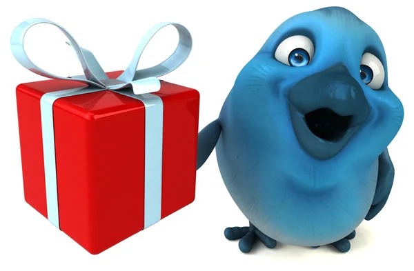 Fun cartoon Blue bird — Stock Photo, Image