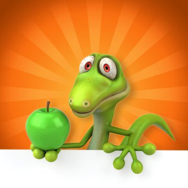 Eğlenceli çizgi film kertenkele