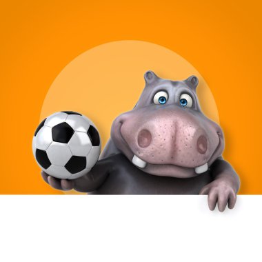 Eğlenceli çizgi film su aygırı